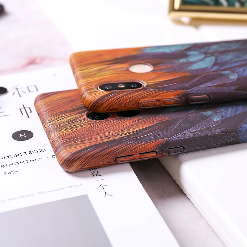 Жесткий чехол с птичьими желто синими перьями для XIAOMI MI9 MI9SE MI8 MI8SE MI8LITE MIX3 MIX2S