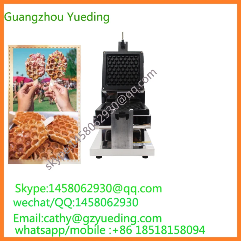 

New honey comb bubble waffle maker commercial custom waffle iron honey comb waffle machine