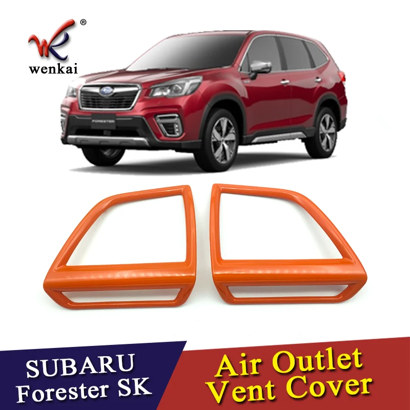 

For Subaru Forester SK 2018 2019 Car ABS Air Conditioning Outlet Vent Styling Garnish Cover Frame Trim 2pcs