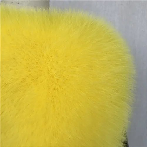 Новинка, модное пальто с воротником из натурального Лисьего меха, женская зимняя куртка, пуховое пальто, верхняя одежда, съемная джинсовая куртка, пальто из натурального меха - Цвет: Yellow