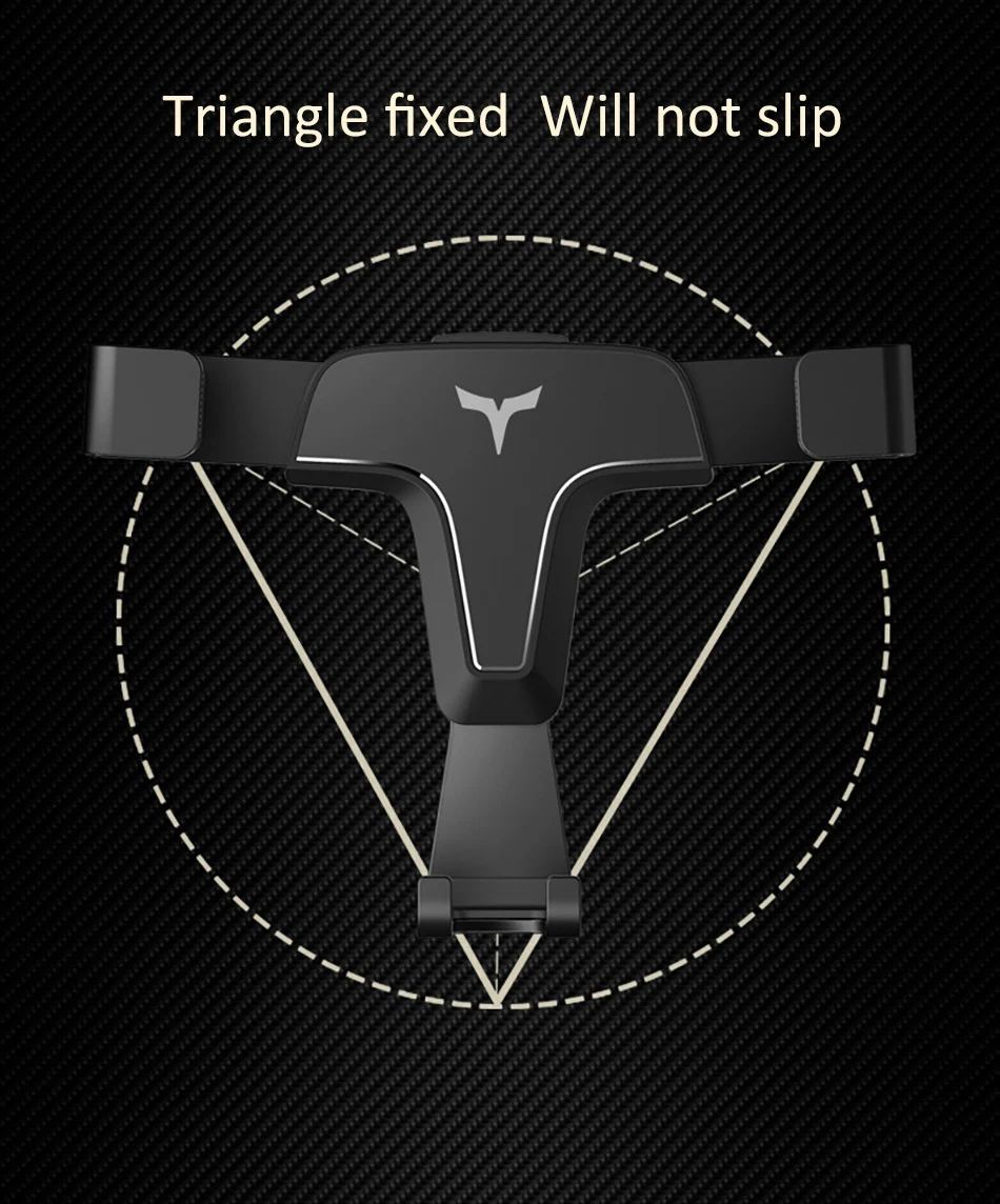 Aluminum Gravity Car Phone Holder Stand Air Vent 360 Degree Rotation For Huawei P20 iphone X 8 GPS Mobile Phone Support Bracket (4)