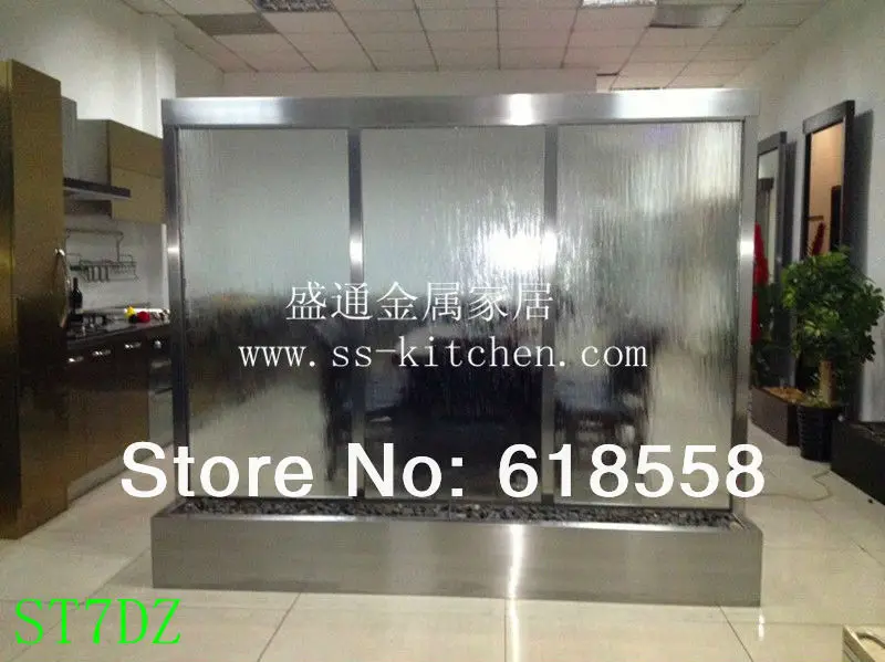 

Customized coffee house or hotel lobby or office hall water curtain wall water screen/decorative background wall/water wall