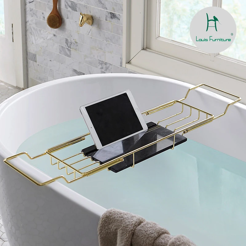 

Louis Fashion Bathroom Furniture European style bathtub rack telescopic anti-skid multi-functional