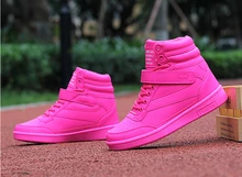 Akexiya New spring autumn ankle boots heels pink shoes women casual shoes height increased high top shoes for adults SIZE 35-40