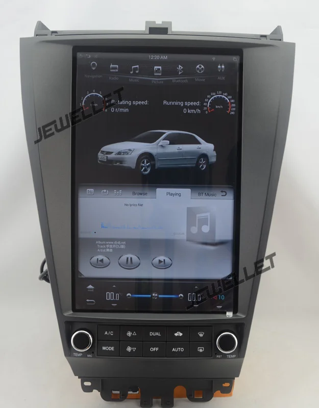 Flash Deal 12.1" tesla style vertical screen android 6.0 Quad core 32G Car GPS radio Navigation for Honda Accord 2003-2007 3