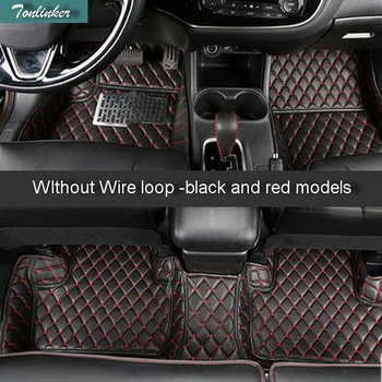 

Tonlinker 3-6 Pcs DIY Car Style Leather 3D Full Surround Foot Pad Cover Case stickers for Mitsubishi Outlander 2013-16