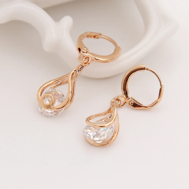 

Wholesale Fashion Jewelry Drop Earings Cubic Zirconia Natural Stone Crystal Long Dangle Earring for Girls