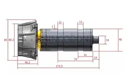 RCD-MI50 напора 5 кг подводные 300 м 24 V с масляными уплотнителями Thruster движителя используется щеточный мотор постоянного тока для ROV АПА