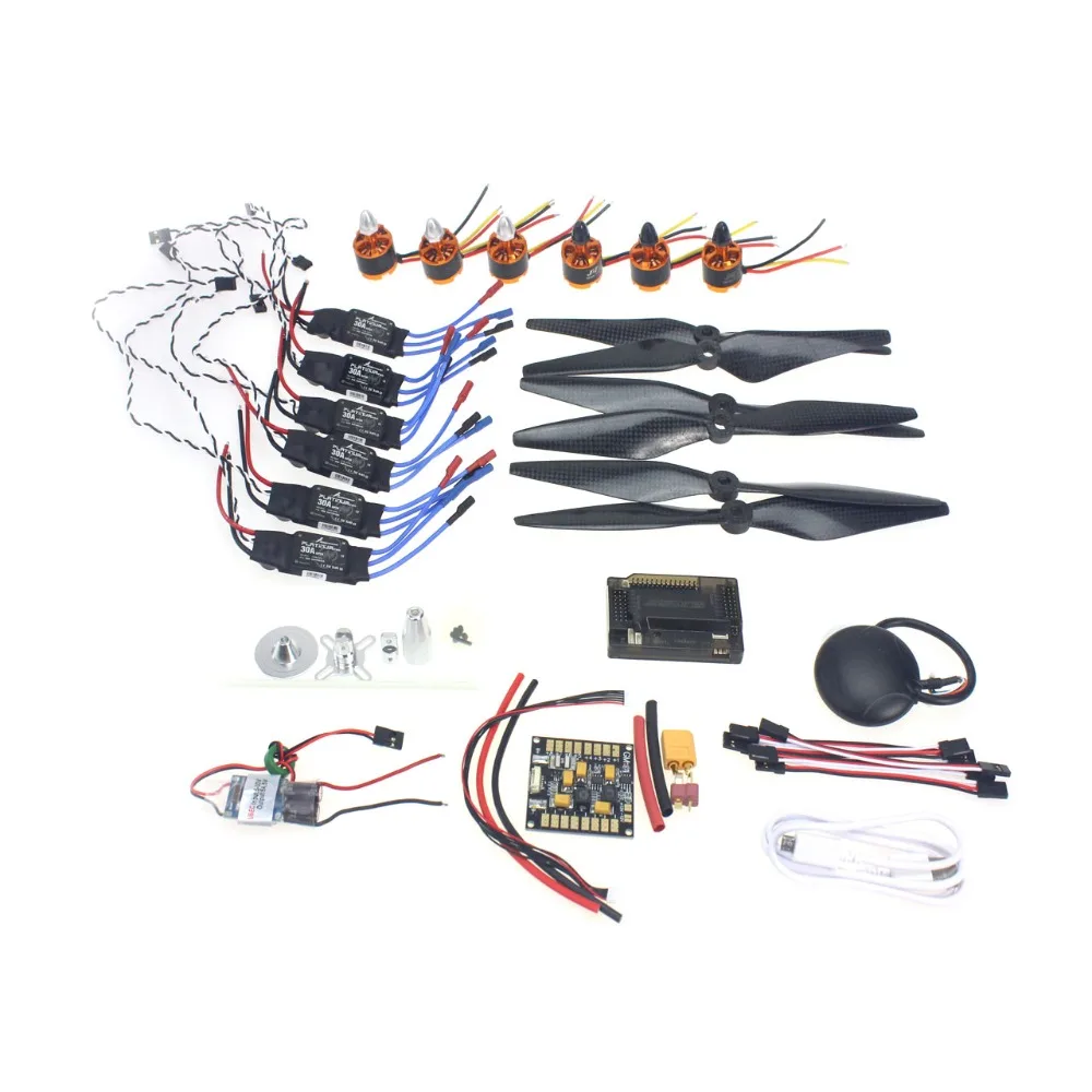 

DIY GPS Drone Aircraft Electronic:920KV Brushless Motor 30A ESC BEC 1038 Propeller GPS APM2.8 Flight Control F15843-A