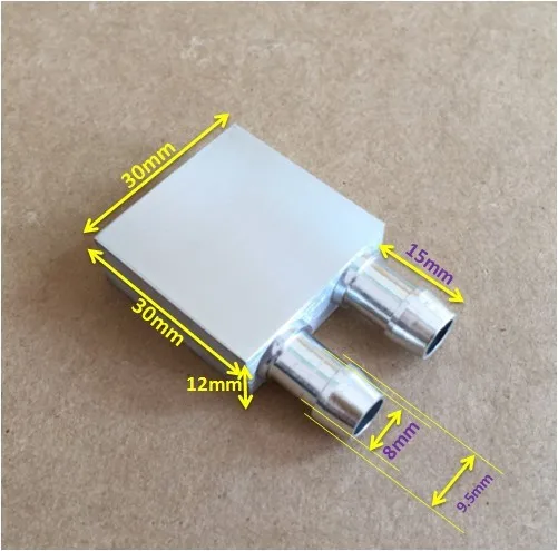 30 30mm Water Block Thermoelectric Cooler Radiator Graphics card north bridge laptop water cold plate LED