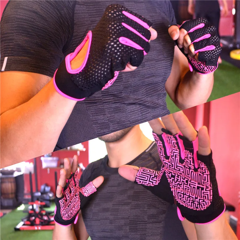 MOREOK Women's Fitness Gloves Gym Crossfit Cycling Body Building Dumbbells Sports Wrist Fitness Weight Lifting Yoga Gloves
