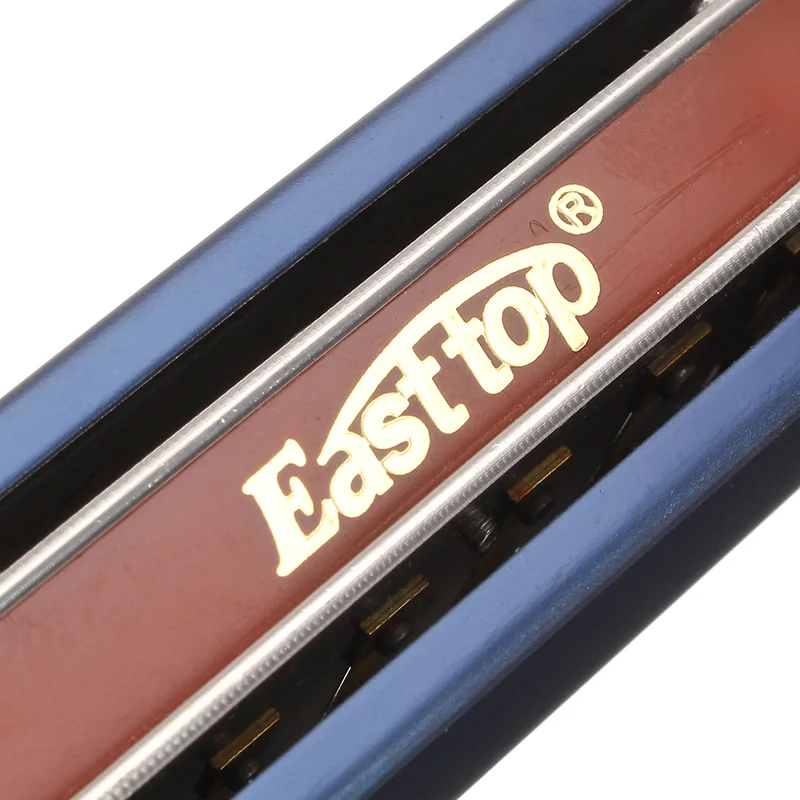 Easttop T008K 10 отверстий Блюз губная гармоника ограниченная версия синий цвет диатоническая арфа музыкальный инструмент A B C D E F G ключи с Чехол