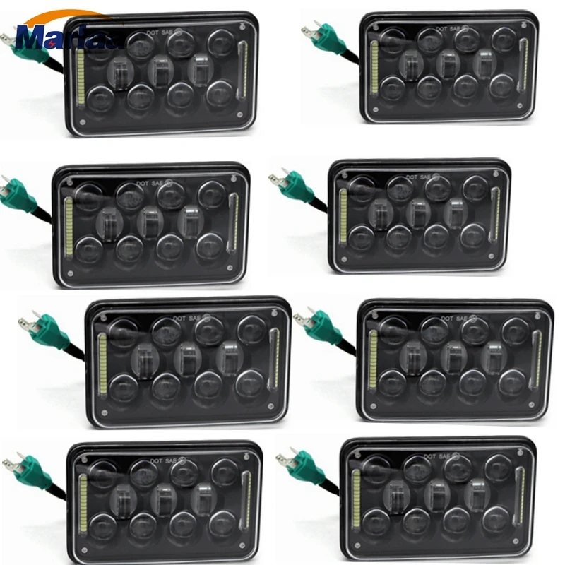 8 шт. 4 &quotx 6&quot Море светодиодный луч фары 6000K прямоугольный для FREIGHTLINER FLD 120 112 70