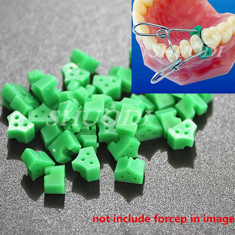 

40 Pcs Add-On Autoclavable Silicon Rubber Elastic Wedges Dental Material ( without the clip in image)
