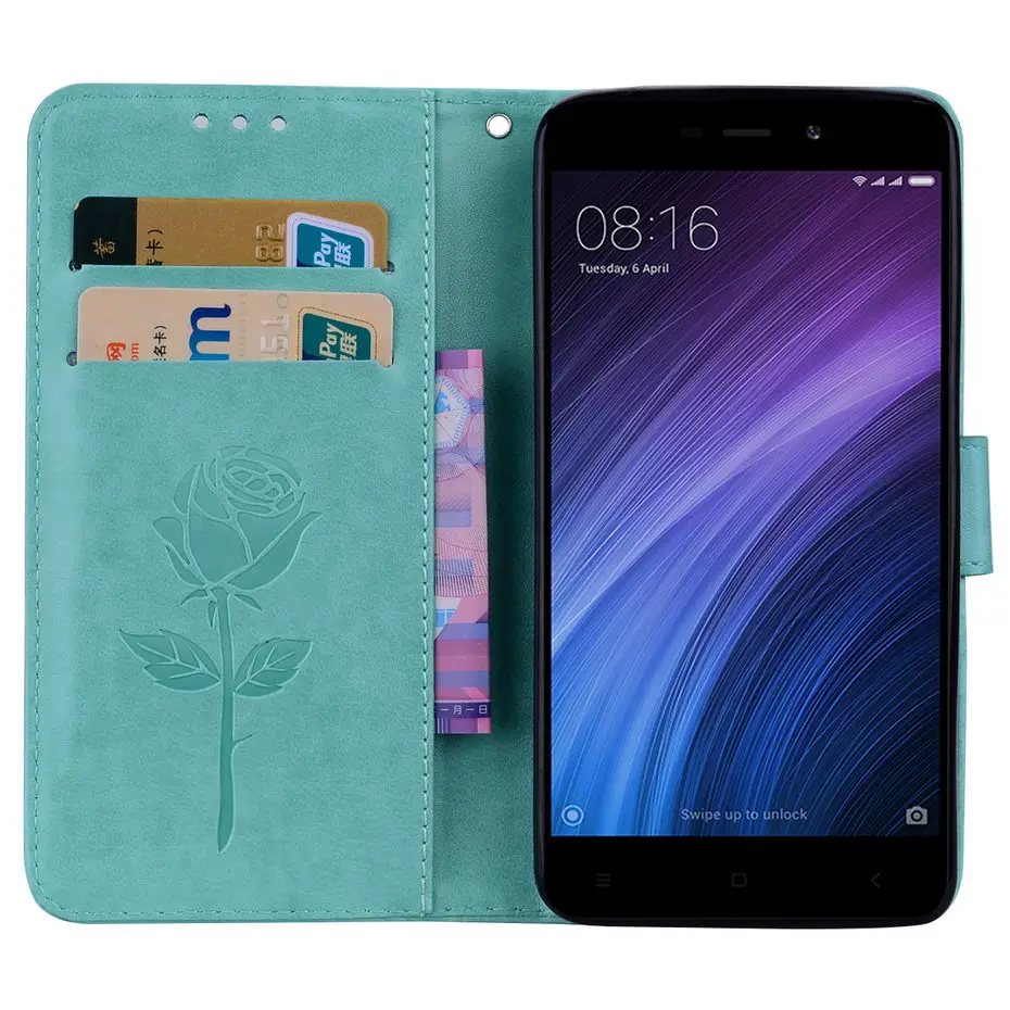 Trường hợp Cho Xiaomi Redmi A4 Ốp Lưng Redmi 4A 4 MỘT Ví Da Cao Cấp Flip Cover Ốp Lưng cho Xiaomi Redmi 4A trang bị trường hợp di động phần