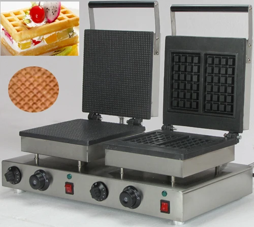 Electric Commercial Double bakers thin waffle iron maker for sale