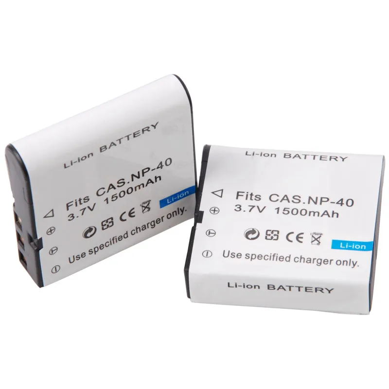 Battery (2 Pack) for Casio NP 40 NP40 For Casio Exilim EX Z1000 EX