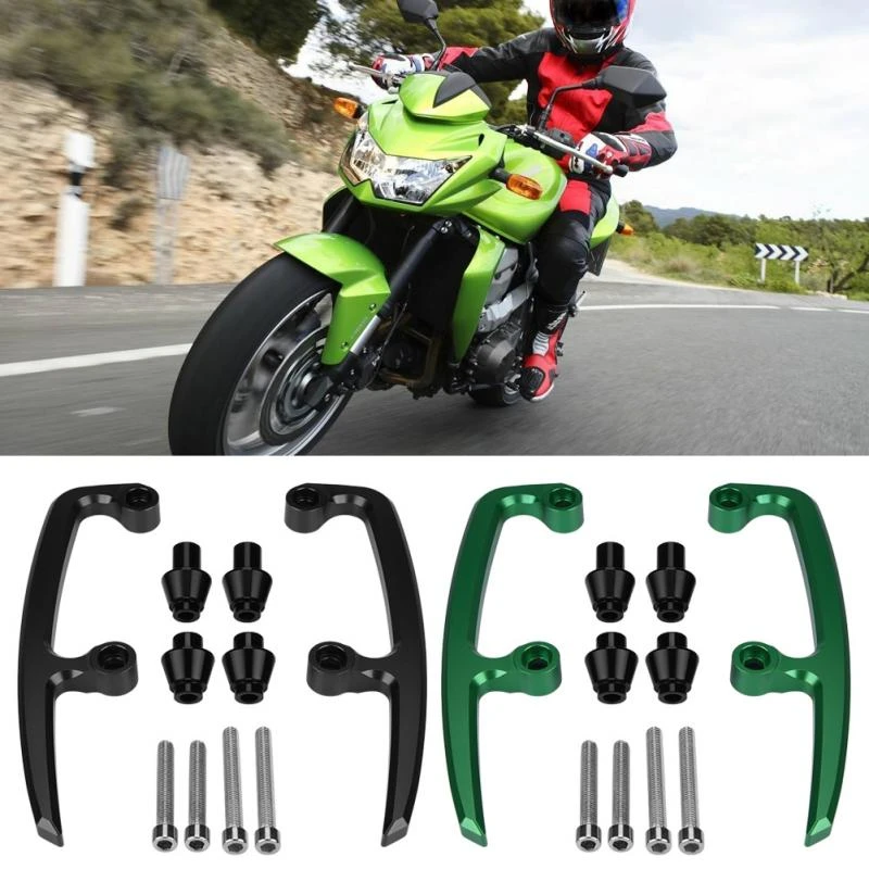 Black Motorcycle Passenger Rear Grab Bars for Kawasaki Z650 17-18 CNC Aluminum Alloy Rear Seat Rail Kit with Mounting Hardware Black Motorcycle Passenger Rear Grab Bars for Kawasaki Z650 17-18 CNC Aluminum Alloy Rear Seat Rail Kit with Mounting Hardware