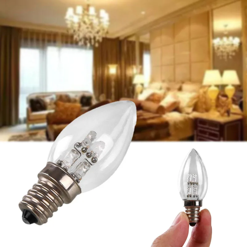 

E12 LED 0.5W Candle Light Bulb Lamp DC 80LM White/Warm White Lighting Color*