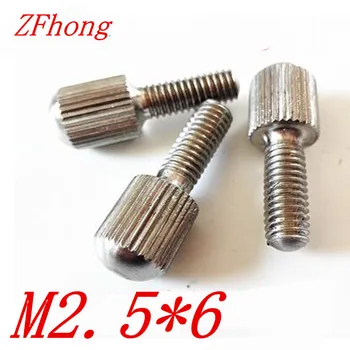 

20pcs m2.5*6 M2.5 small head stainless steel knurled hand tighten thumb screw