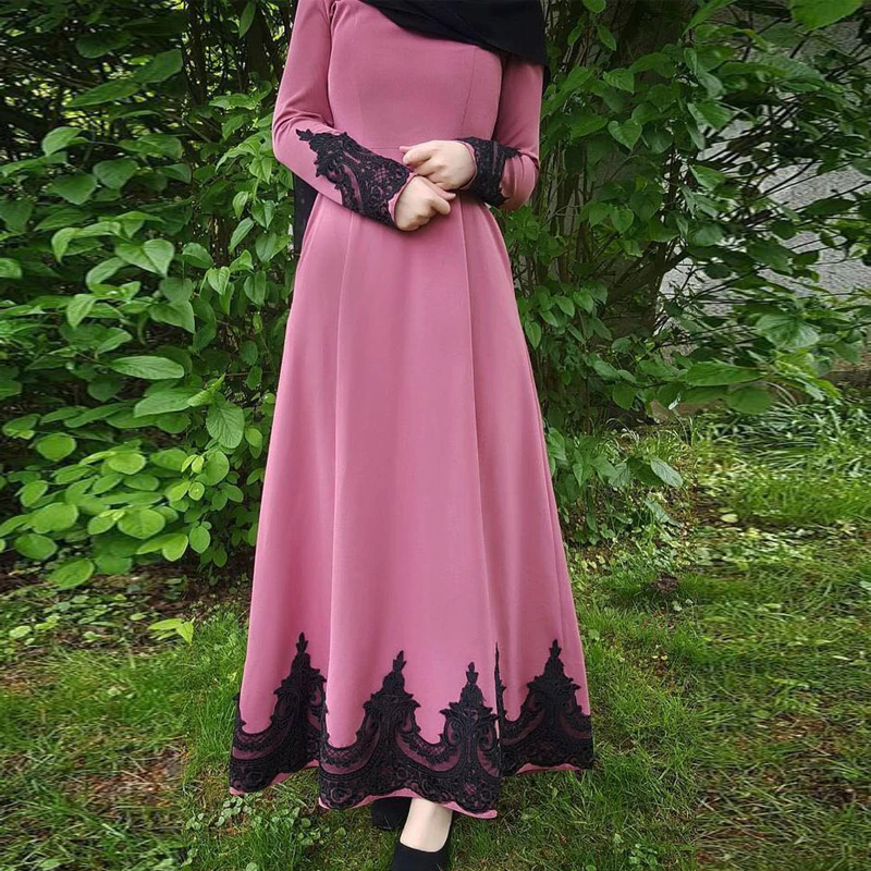 

Plus Size Vestidos Women 2019 Abaya Dubai Ramadan Caftan Moroccan Hijab Muslim Dress Kaftan Turkish Islamic Fashion Clothing