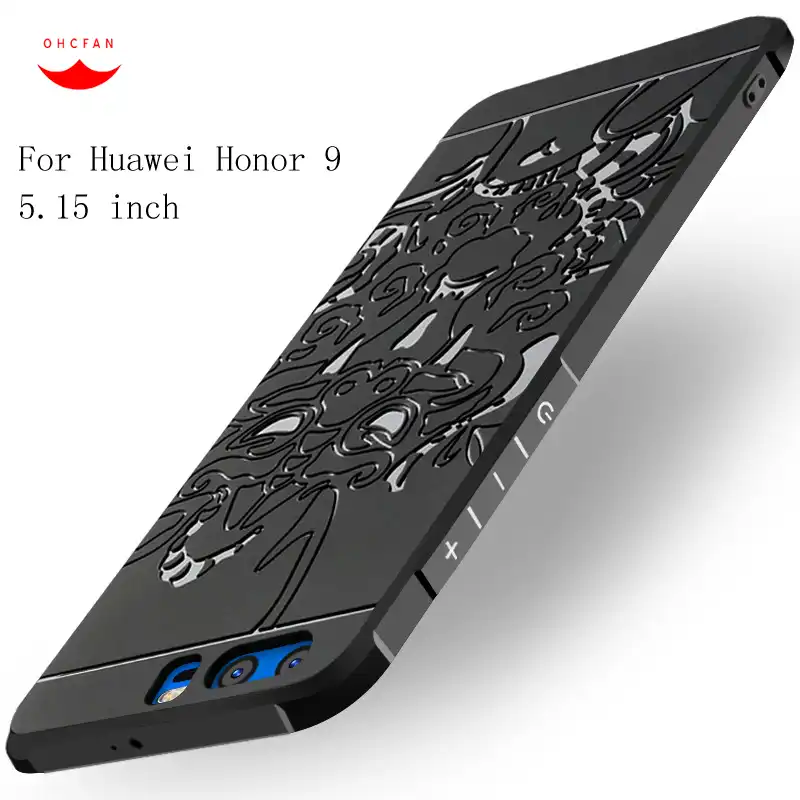 5 15 &quotОбложка для huawei Honor 9 чехол Роскошные 3D Рельеф Живопись кремния ультра