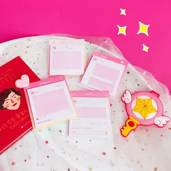 

1 Pcs hot lovely pink memo pad planner sticky notes paper sticker notepad kawaii stationery pepalaria office school supplies
