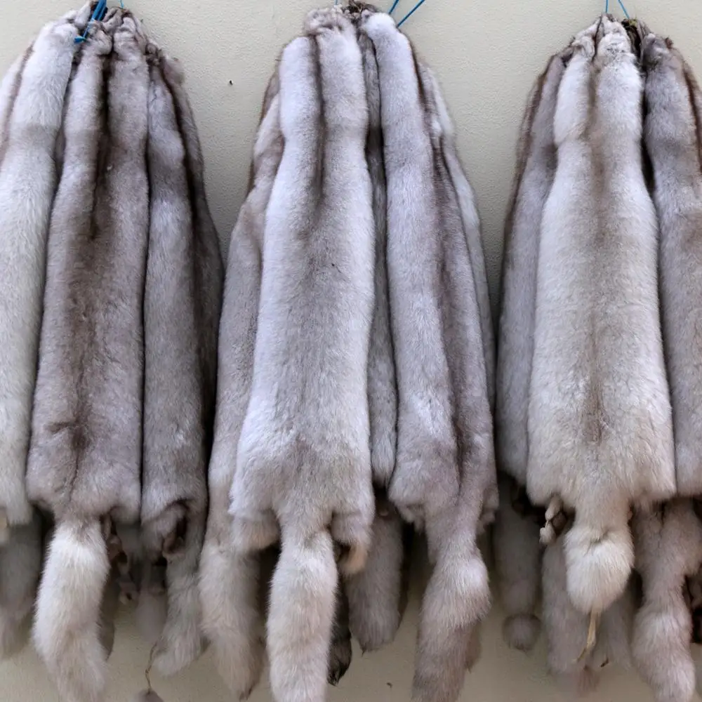 natural real blue fox fur skin pelts for garment usein Fur from Home