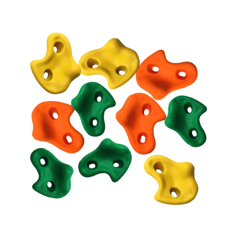 

10pcs Plastic Textured Climbing Rock Holds Wall for Kids Multi Color Assorted Without Screws