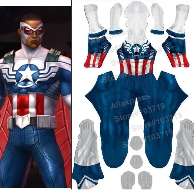 Hero Catcher High Quality Newest New Captain America Costume Falcon Spandex Suit Zentai Hero Catcher High Quality Newest New Captain America Costume Falcon Spandex Suit Zentai