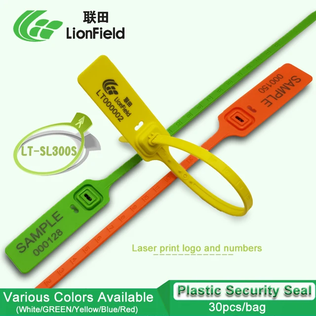 30PCS laser print seal 400mm Plastic cable ties tightening security