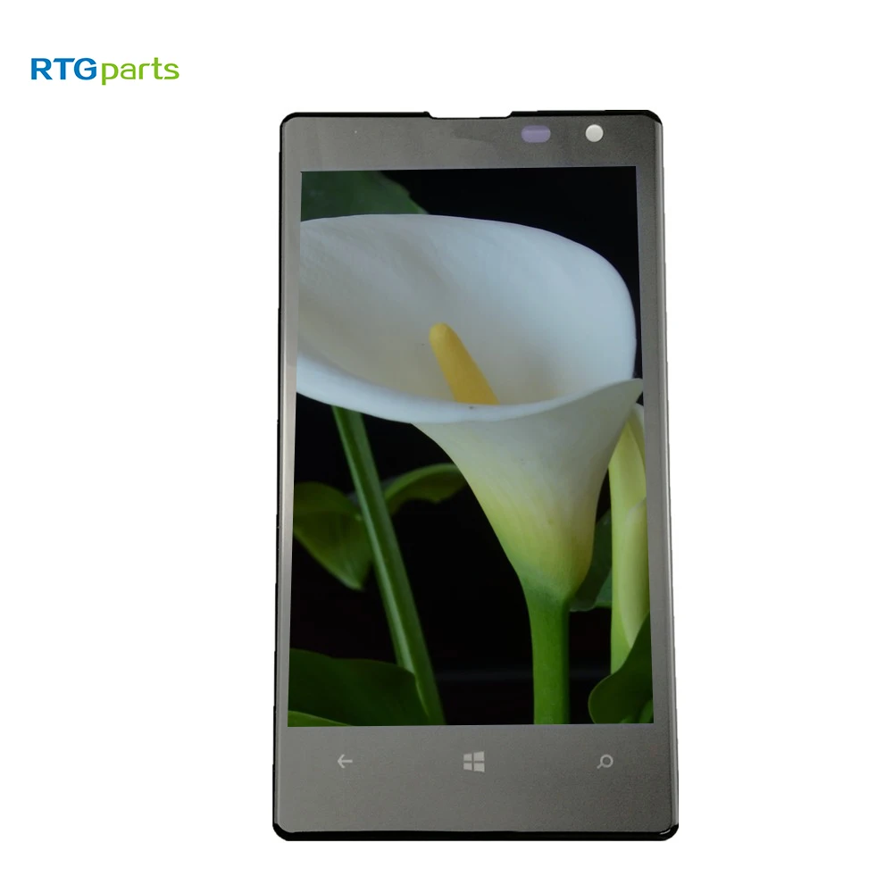 

RTGparts Amoled Display + Touch Screen Digitizer Assembly Frame For Nokia lumia 1020 EOS Elvis 909 RM-875 RM-877 RM-876
