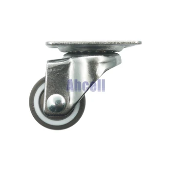 

4pcs 25mm TPE Rubber Small Super mute Swivel Caster 1 inch 20kg load capacity mini bookcase drawer Flower racks roller wheel