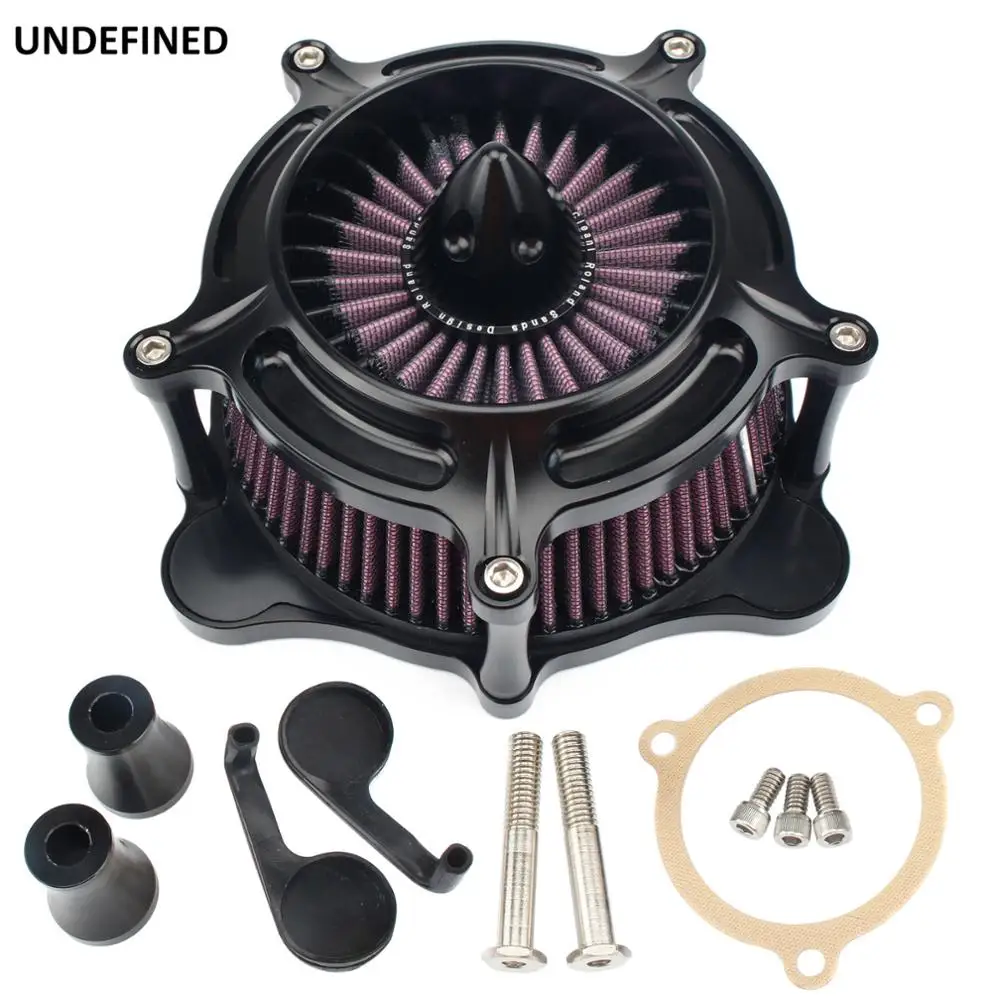 

Contrast Turbine Spike Air Filter Motorcycle Air Cleaner System For Harley Touring Electra Glide Tri Softail Dyna CVO FLST FXDLS