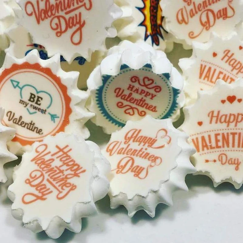 Любовь Сердце сахар штамп передачи лист на День святого Валентина свадебные шоколадные безделушки украшения s бумага украшения торта инструменты