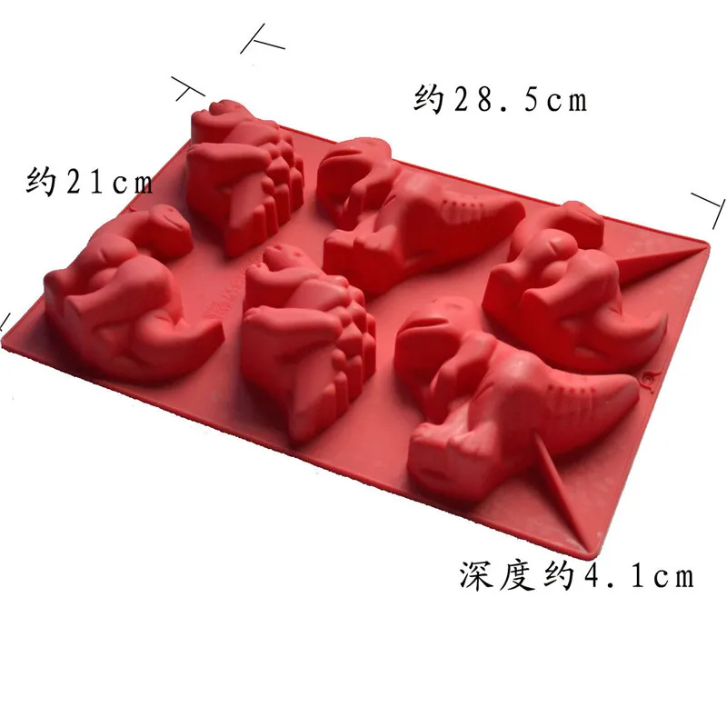 Cute Dinosaur Shape Silicone Cake Molds 3D Animal Dinosaur Form Sugar Fondant Soap Jelly Pudding Moulds Cake Decorating Tools6