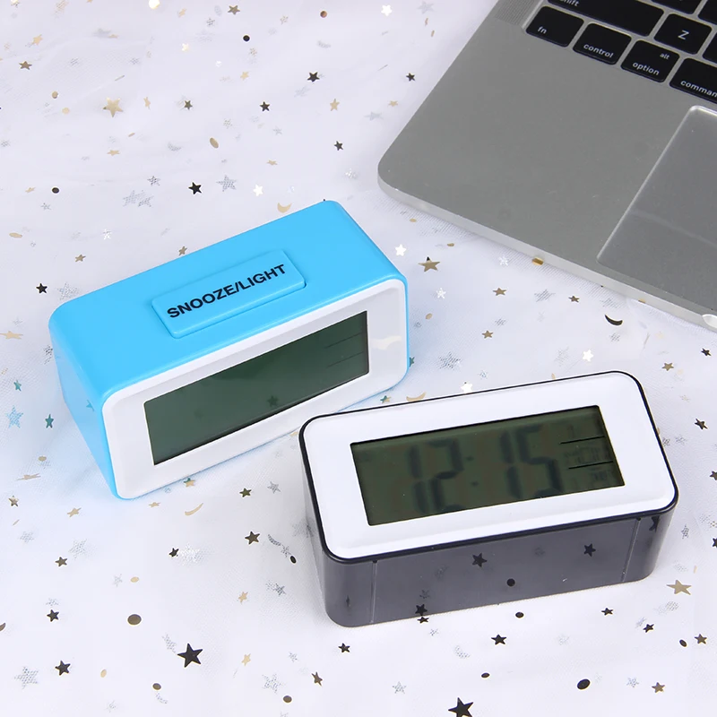  LED Alarm Clock Digital Table Clocks Student Clock With Week Snooze Thermometer Electronic Calendar