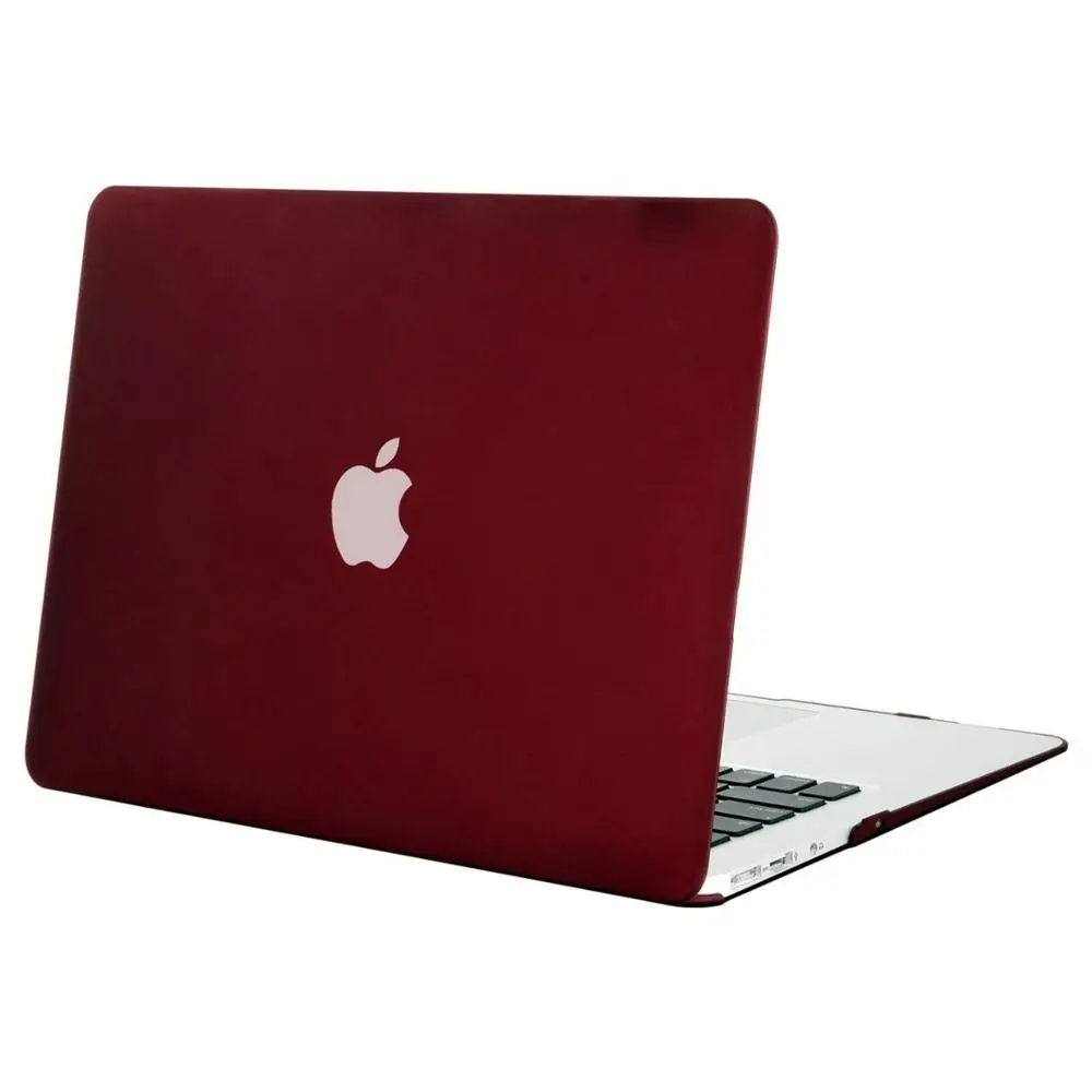 Чехол MOSISO для Apple Macbook Air 11 13 дюймов A1932/A1466/A1369 матовый чехол для ноутбука Coque для Mac Air 11 A1370/A1465+ чехол для клавиатуры - Цвет: Matte Marsala Red