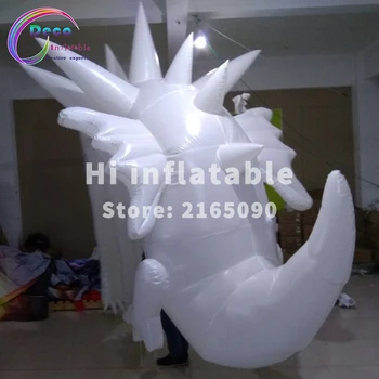 

3m high party night club decoration performance inflatable dragon costume with LED light