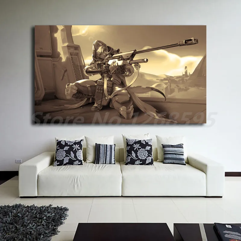 

Ana Sniping Vintage Overwatchs Wallpaper Wall Art Canvas Posters Prints Painting Wall Pictures For Office Living Room Home Decor