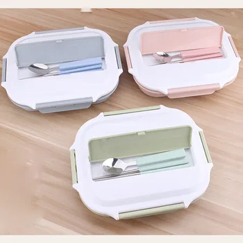 

Stainless Steel Sub-Grid Insulation Microwave Oven Students Adult Double Layer 2 Insulation Box Dinnerware