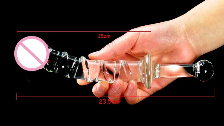 Women Glass Dildo Sex Pyrex Crystal Dildo Glass Sex Toys for Woman Anal Toys Adult Crystal Female Sex Products with handle