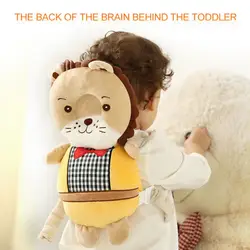 Мультфильм животный узор для малышей голова Защитная Регулируемая мягкая прокладка для младенцев ходунки голова задняя защита