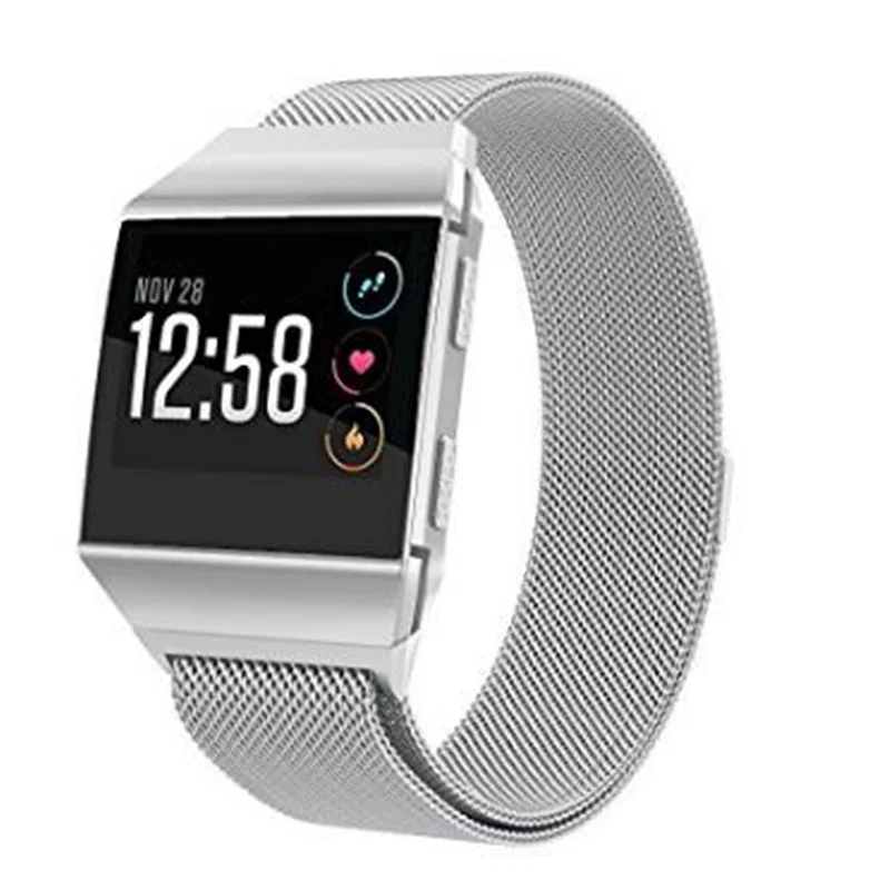 KINGBEIKE Fashion Milanese Watchband For Fitbit Ionic Watch Band Colorful Bracelet Strap Replacement Loop Magnetic Adsorption