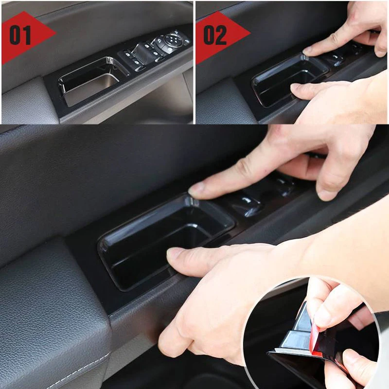 4pcs/set Door Armrest Holder Storage Box Container For Ford Fusion 2013-2016