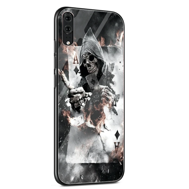 Стеклянный чехол для телефона Huawei Mate Honor 8X 9 10 7A 20 P30 P20 P10 Lite Pro P Smart Cover Poker Game Pair Kings Art