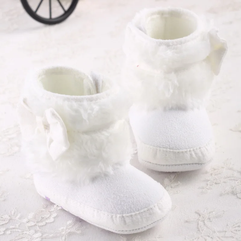 infant white boots