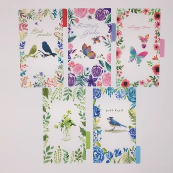 

A5/A6 6 holes Colored Notebook's Index Page 5pcs/set Spiral Book Category Page Filofax Planner Accessories