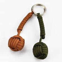 Envío Gratis Llavero Puño de Mono de Protección de Seguridad Supervivencia Autodefensa Lanyard Cojinete De Bolas De Acero