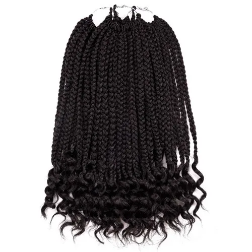 Silike 1" 24 пряди свободный конец коробка косы Высокая Температура волокна синтетические нота косы волос для черный Для женщин - Цвет: #1